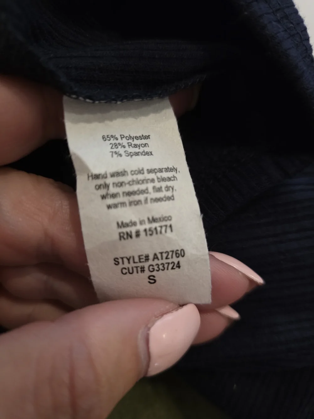 Gilli Navy Ribbed Double Ruffle Sleeve Knit Top - Picture 6 of 7